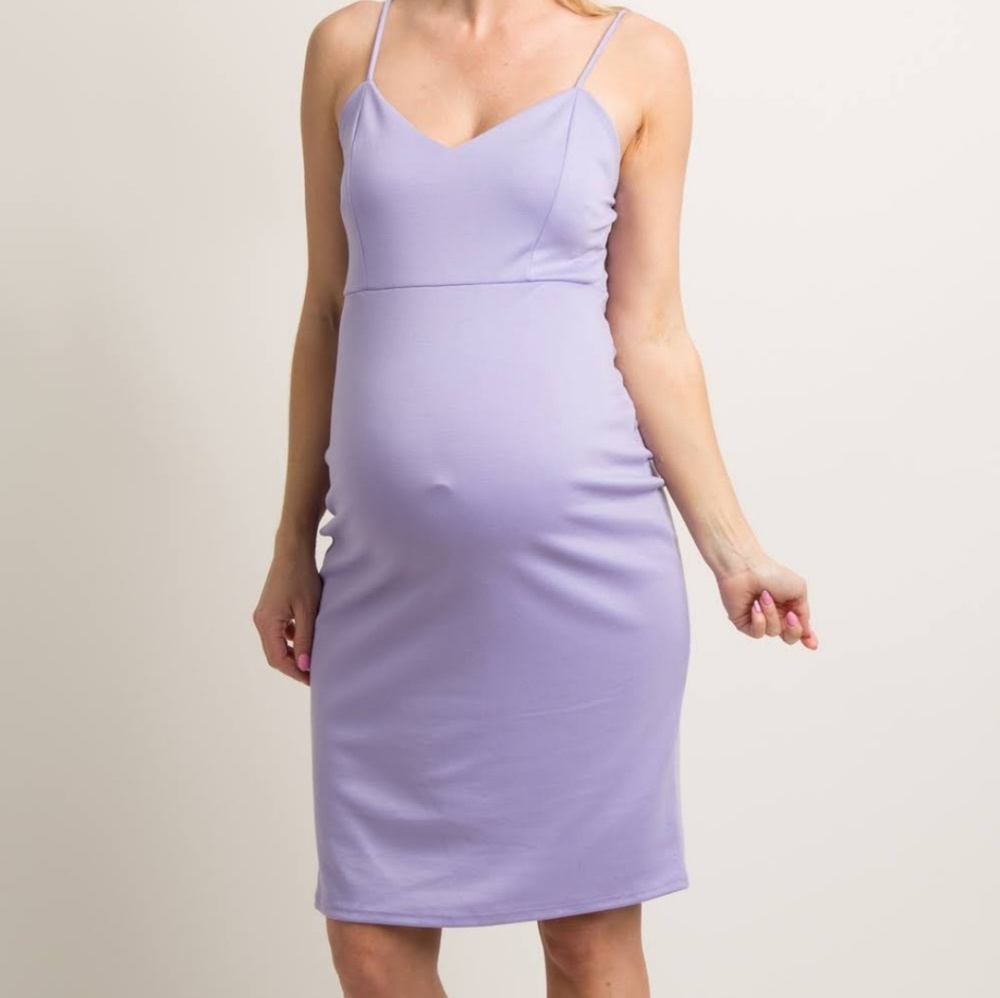 Purple lavender maternity dress!